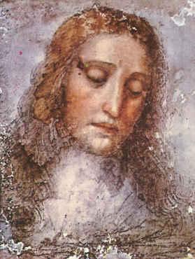  Leonardo  Da Vinci Christ's Head France oil painting art